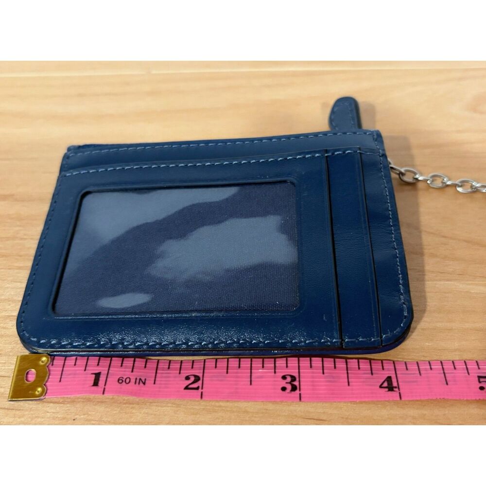Coach Essential Mini ID Card Case In Signature Denim EUC - Picture 3 of 6